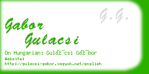 gabor gulacsi business card